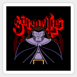 Gargoyle Metal 90's Retro Tv Cartoon Metal Band Parody Sticker